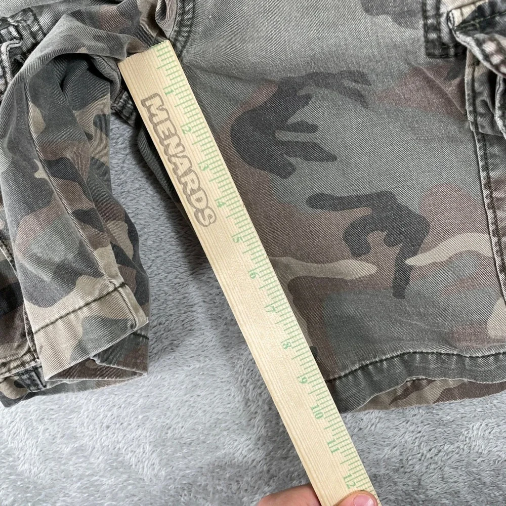 Old Navy Cargo Shorts Mens 32 Camo Green Baggy Y2K Cotton Outdoor Skater Work